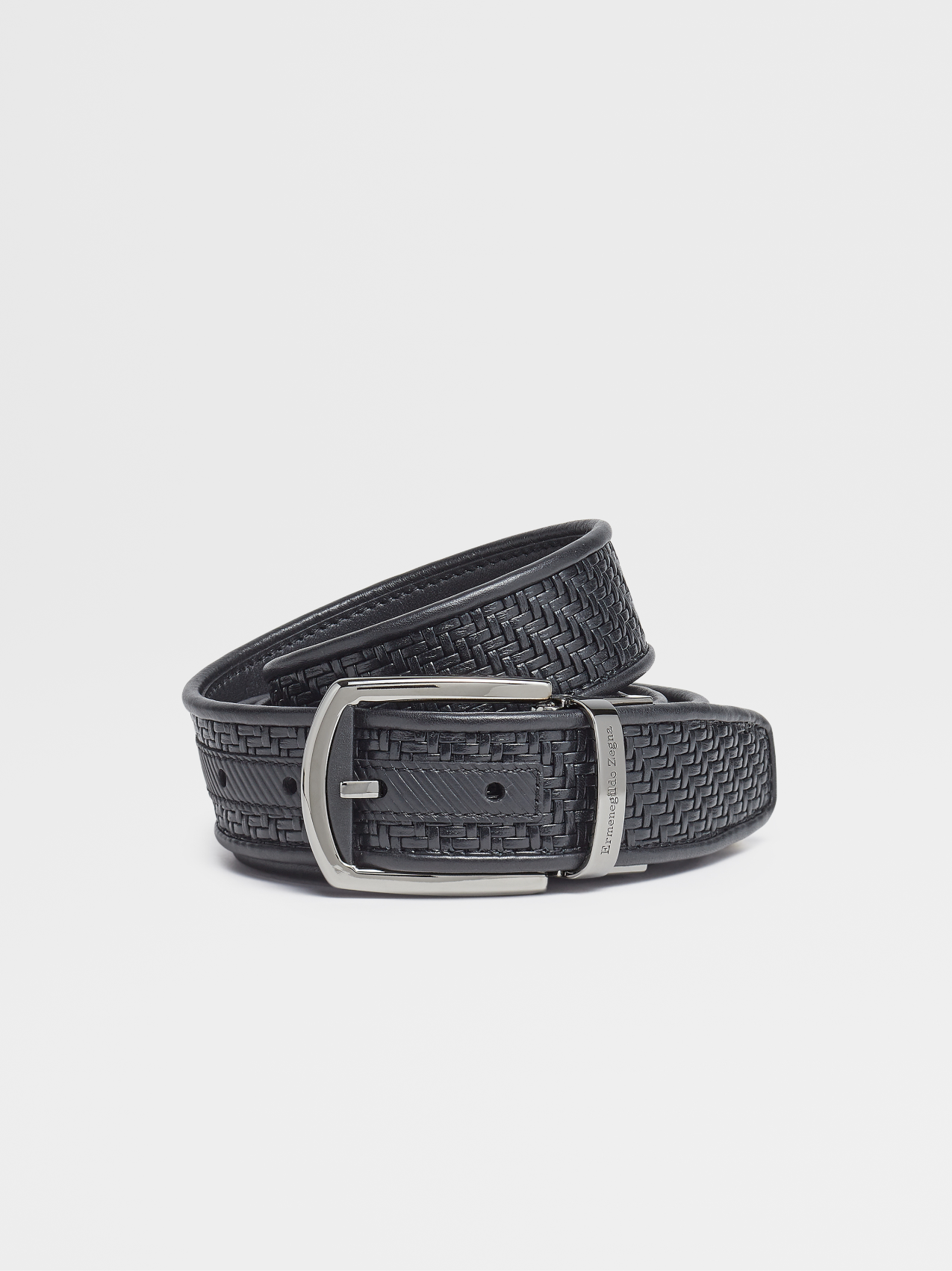 PELLETESSUTA™ Black Smooth Leather Belt